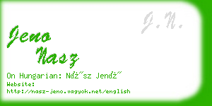 jeno nasz business card